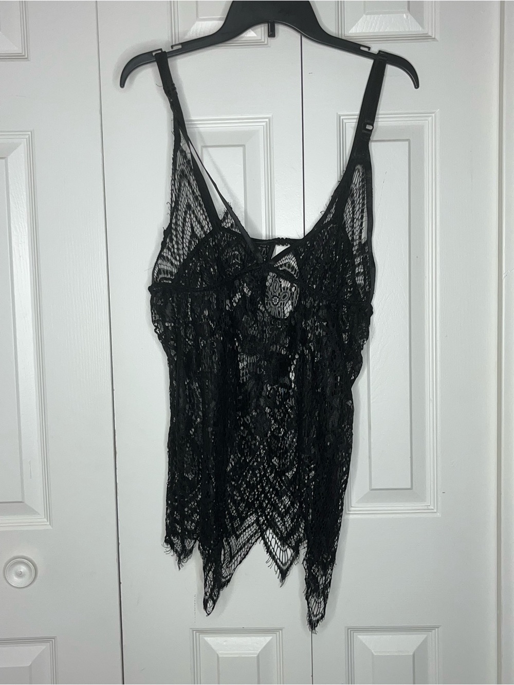 Sheer Black Lace Camisole Top - Picture 3 of 4